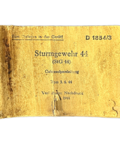 WW2 Original Very Rare German STG44 Assault Rifle Butt Stock field Manual Dated 1944